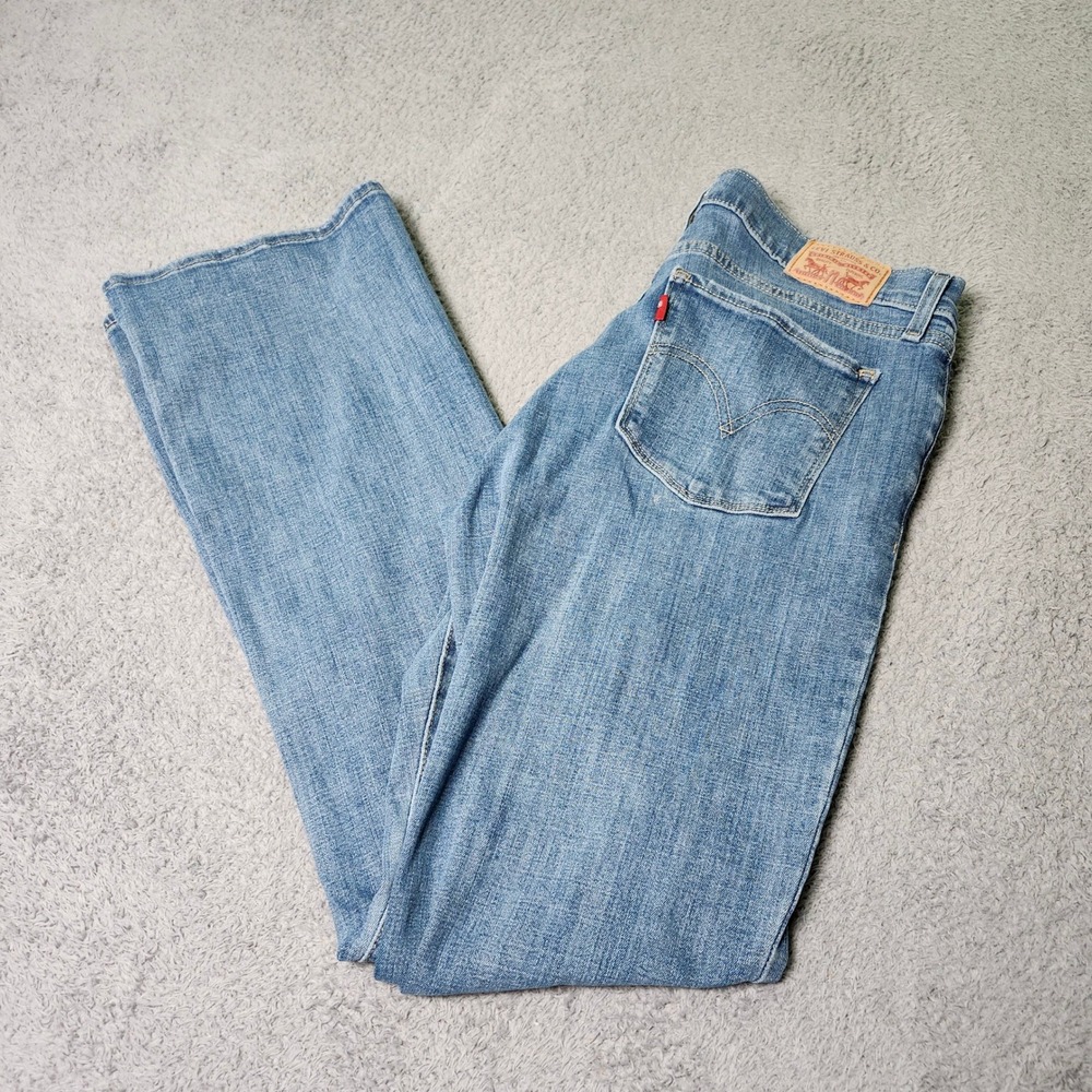 Levi's Womens 10 Classic Bootcut Jeans Blue Medium Wash Stretch Denim Pants